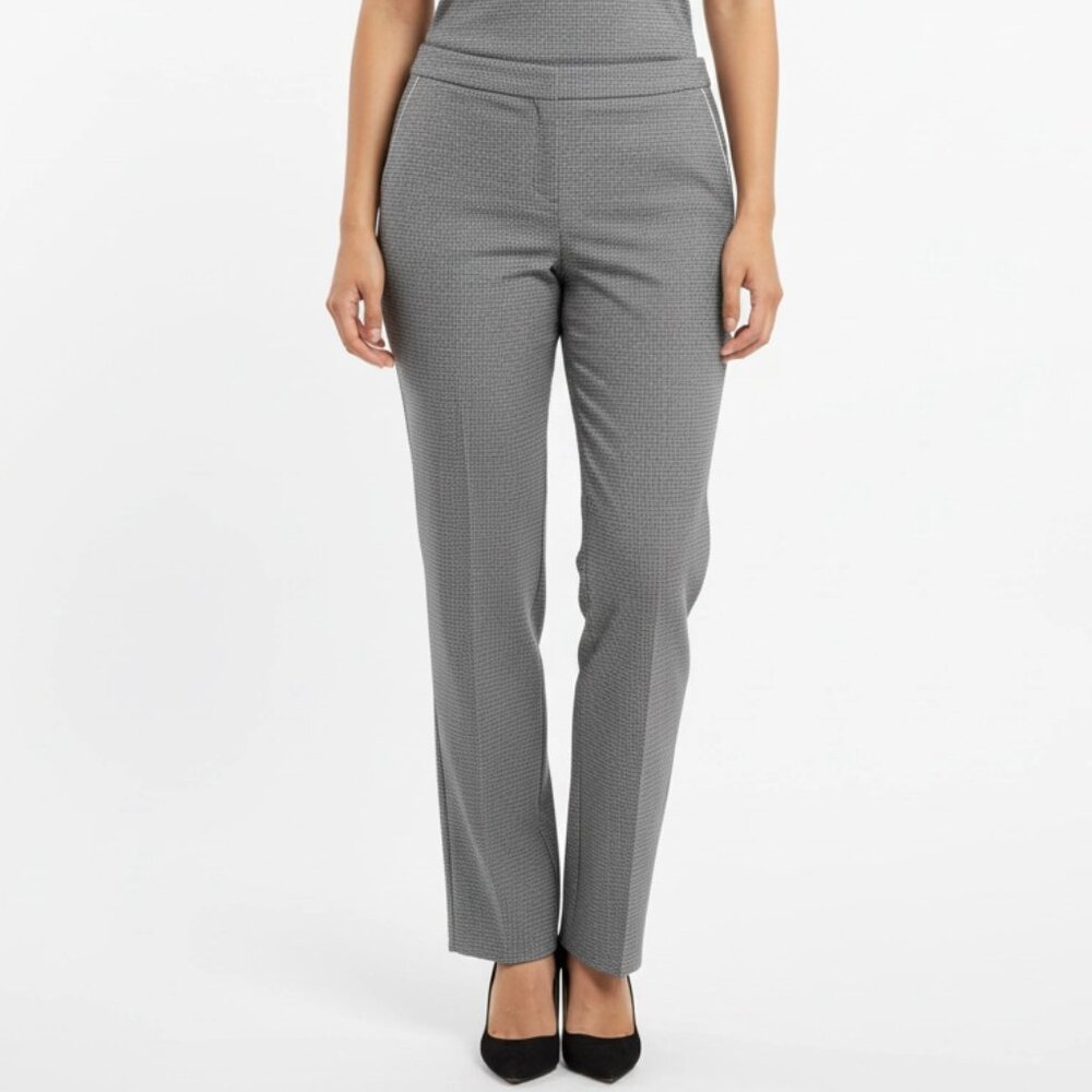 Izod Women's Black Wht Checkered Performx Sports or Chefs Active Pants Size 16